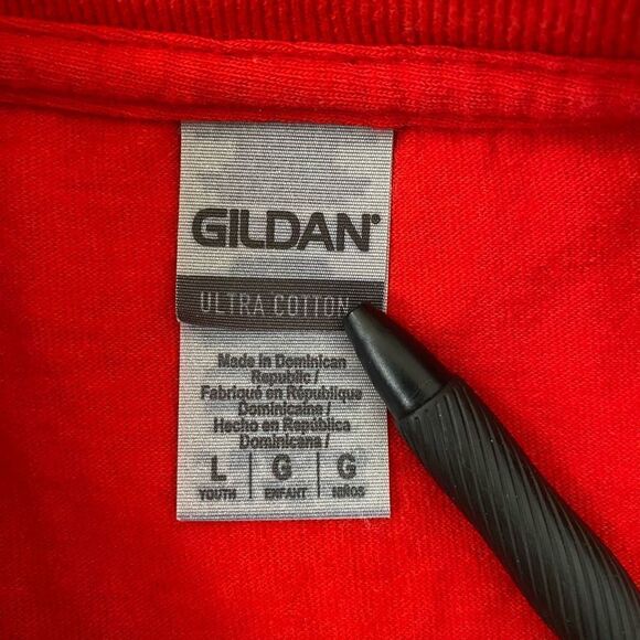 Miley Cyrus Gildan youth L short sleeve Crewneck concert t-shirt red - Picture 6 of 9